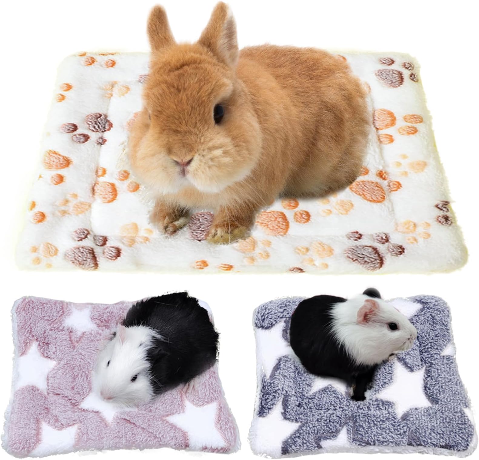 TYXHXTF 3 Pcs Guinea Pig Bed, Small Animal Plush Bed, Warm Rabbit ...