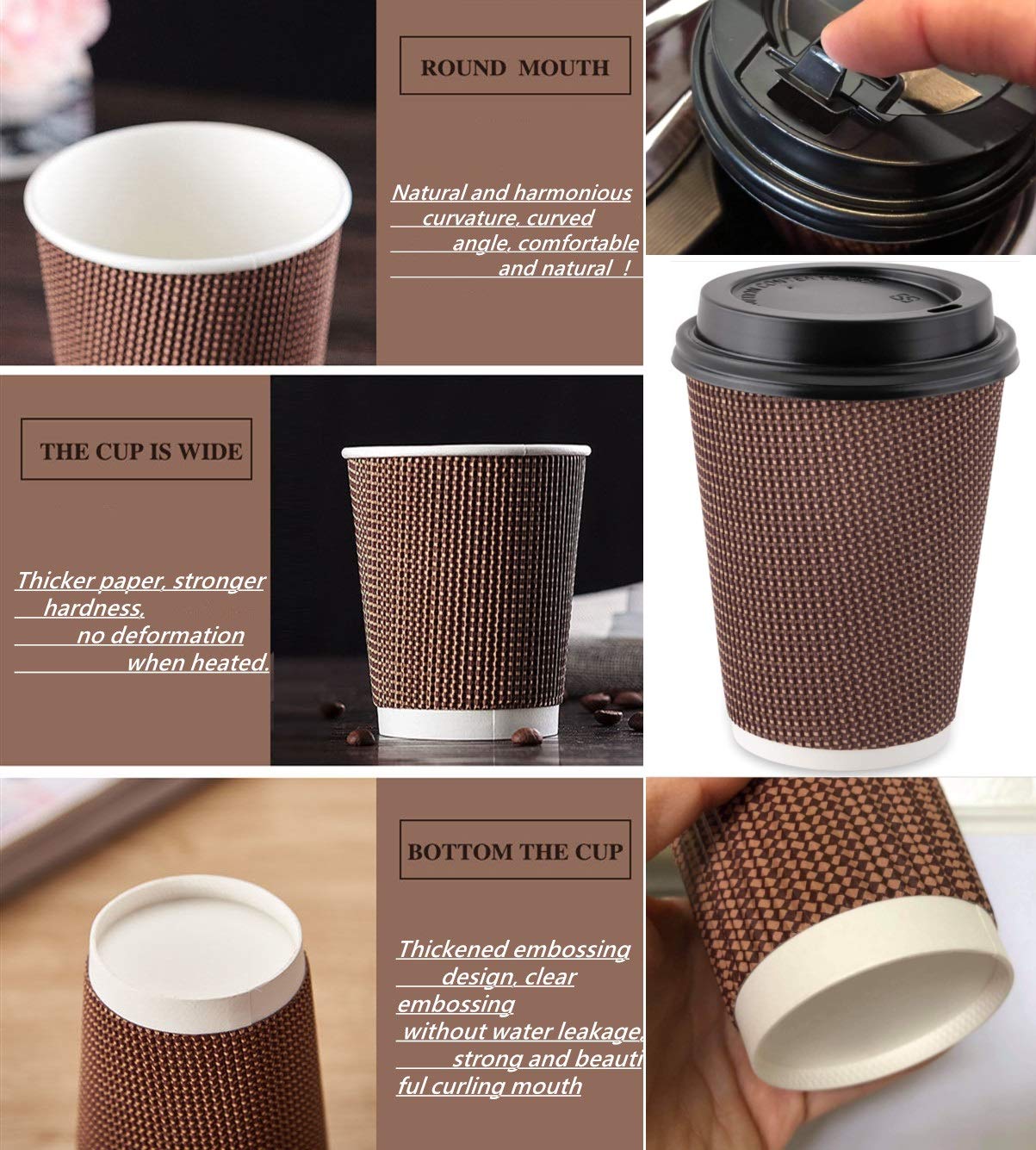 Buy CHAYA Drinking glass—50 disposable coffee cup insulation spiral