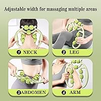 Vista 7 de Relajador De Piernas Manual, rodillo masajeador de piernas, abrazadera circular de piernas de 9 ruedas, herramienta de masaje de rodillo de piernas