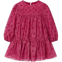 Mayoral 15-04919-051 - Tulle Printed Dress for Girls 5 Years Cherry