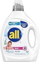 Vista 1 de all Baby, Gentle for Baby, Liquid Laundry Detergent, Hypoallergenic for Sensitive Skin, Concentrated, 75oz, 100 Loads