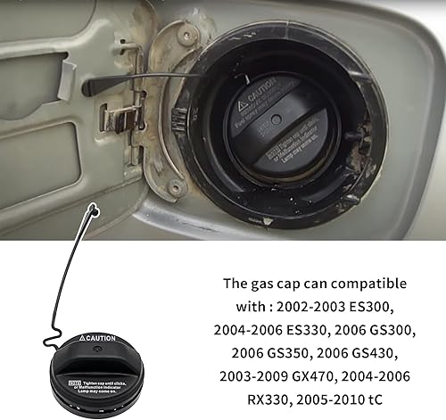 Miniatura 4 de Tapa de llenado del depósito de combustible 77300-33070 se adapta a Toyota 4Runner Avalon Camry Corolla Highlander Matrix Sequoia Sienna Solara