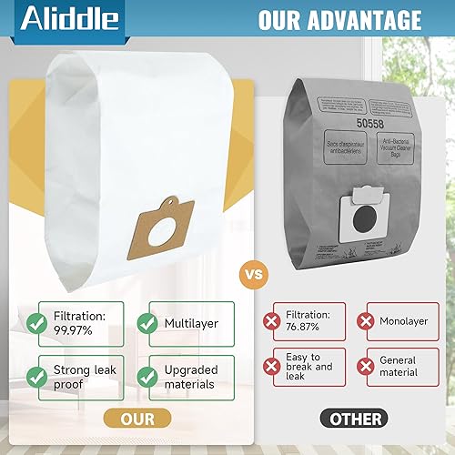 Miniatura 6 de Bolsas de repuesto aptas para Kenmore HEPA bolsas de papel tipo CQ 5055 50557 50558 50104, paquete de 16 bolsas para aspiradora