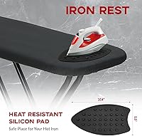 Vista 5 de Tabla de Planchar de Tamaño Completo 54x14, RAINHOL Tabla de Planchar de Alta Resistencia con Cubierta Resistente y Acolchada, Tablas de Planchar