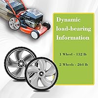 Vista 7 de Arnold 490-324-0002 - Rueda trasera de repuesto de 12 pulgadas para cortacésped, rueda de plástico de 12 x 1.75 pulgadas, compatible con cortacésped