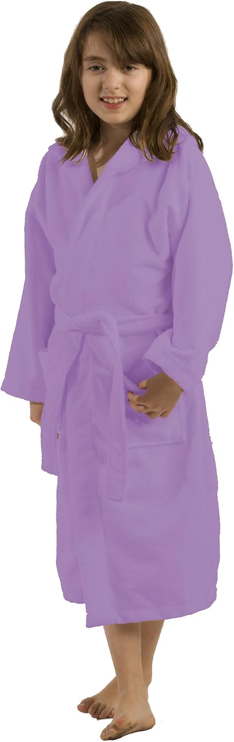 BY LORA Unisex Hooded Robe for Boys, Girls, and Teenagers, Microfiber Kids Bathrobe