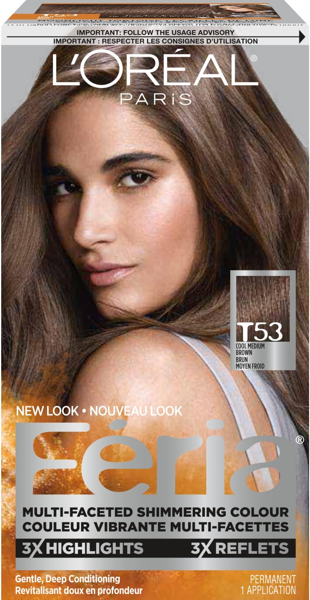 L'Oreal Paris Feria Multi-Faceted Shimmering Highlighting Kit Cool Medium Brown T53 (並行輸入品)