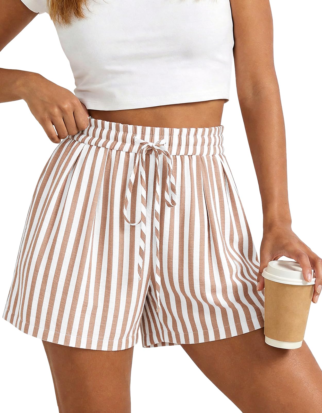 Elastic Waist Summer Shorts for Women Trendy 2026 Gingham Cute Pajama Bottoms Plaid Y2K Beach Vacation Clothes-image-15