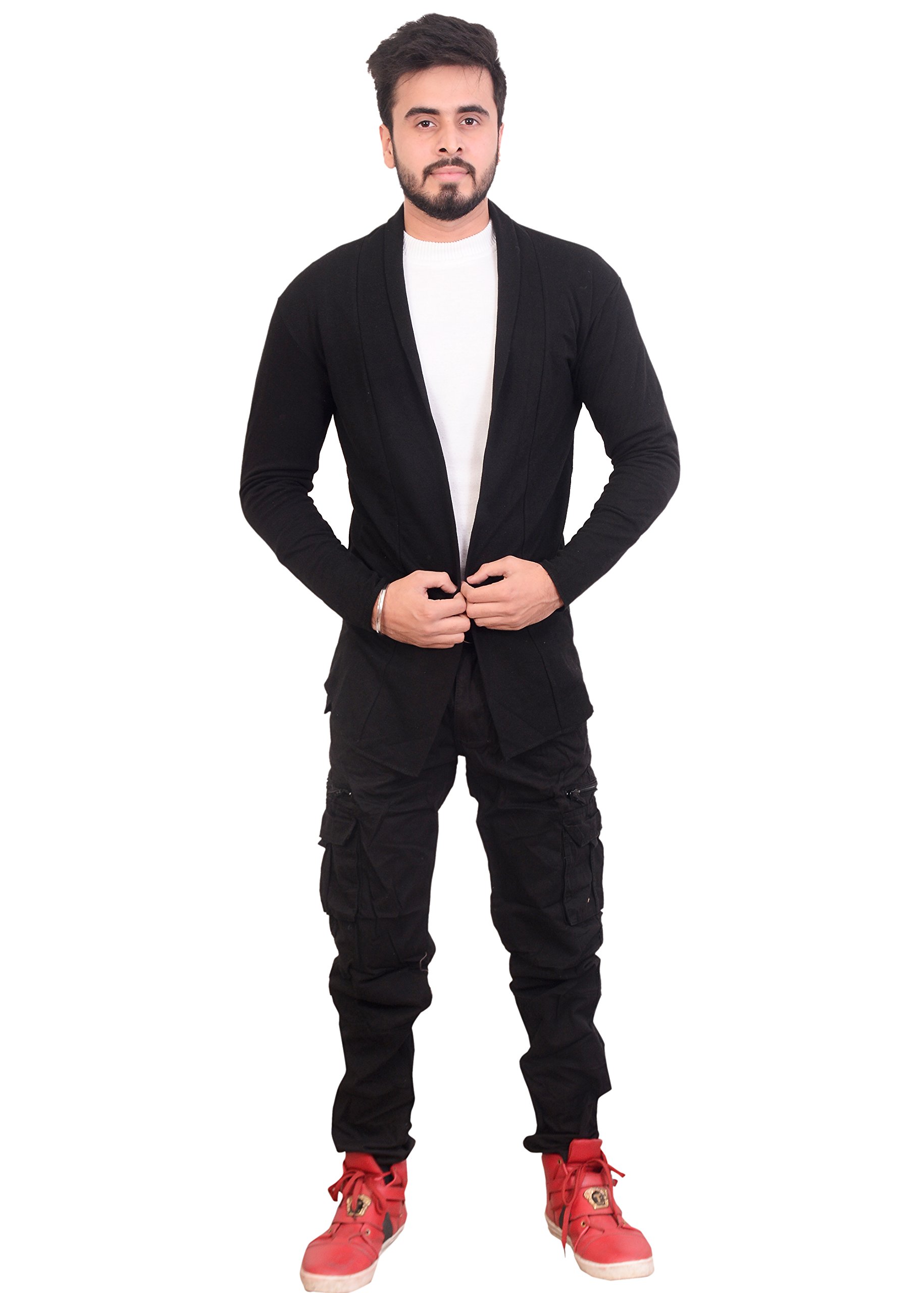 Krystle Boys Full Sleeve Black Cotton Shrug (X-Large) 2