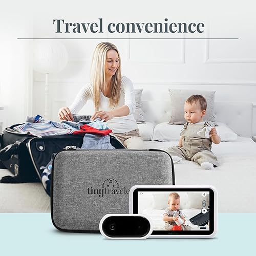 Miniatura 6 de Tiny Traveler Monitor de bebé Cámara portátil para automóvil con cámara adicional y kit de viaje, visión nocturna HD 720p pantalla táctil de 5