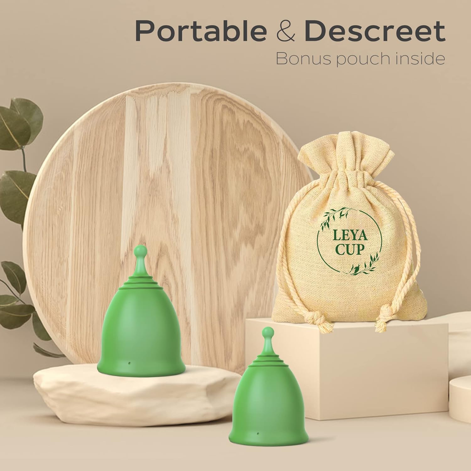 Menstrual Cups Set of 3 Medical Grade Silicone Reusable Period Cup Disposable Easy to Insert & Remove Tampon & Pad Alternative Light to Heavy Flow Latex and BPA Free Menstrual Cup : Health & Household