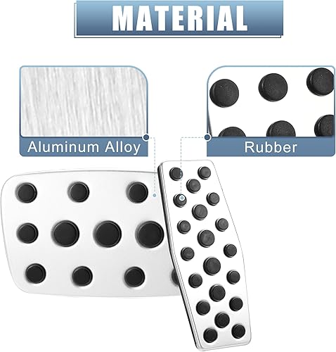 Miniatura 5 de X AUTOHAUX Kit de pedales de transmisión automática, acelerador de freno, cubierta de pedal de acelerador de gas para Chevrolet Malibu Cruze Impala