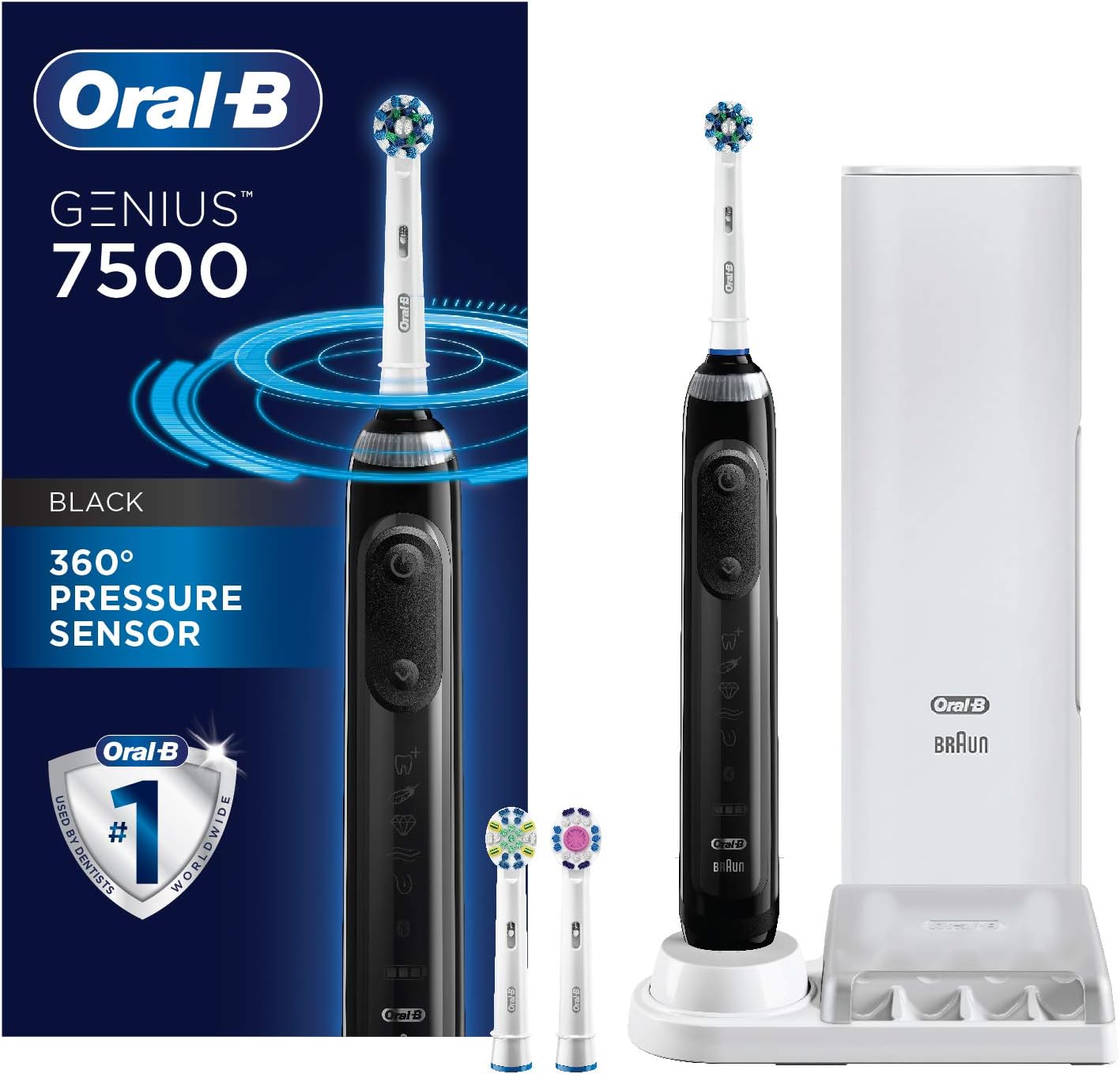 OralB 7500 Power Rechargeable Electric Toothbrush with Replacement