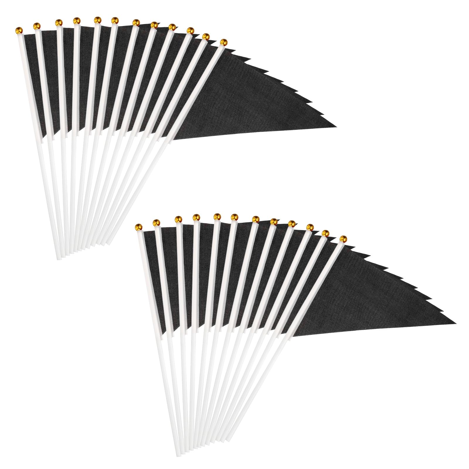Drapeaux sur bâton PATIKIL lot de 25 de 20,3 x 7,6 cm couleur noire