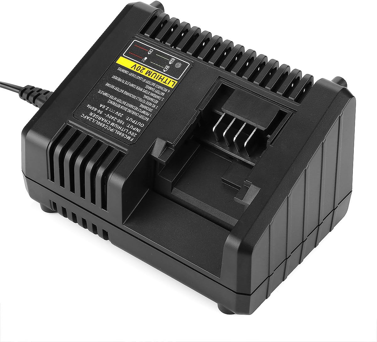 OPSON 14.4V~18V Li-ion Battery Fast Charger BDCAC202B for Black and Decker 20V Lithium-ion Battery and Porter-Cable 20V Lithium-ion Battery LBXR20 LBXR2020 LB2X4020 PCC685L PCC680L PCC681L LST220