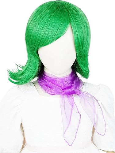 Vista 106 de Pelucas de sirena para niños y niñas, 21 pulgadas de largo, rizadas, color rojo oscuro, peluca de onda de sirena con clip de estrella de mar