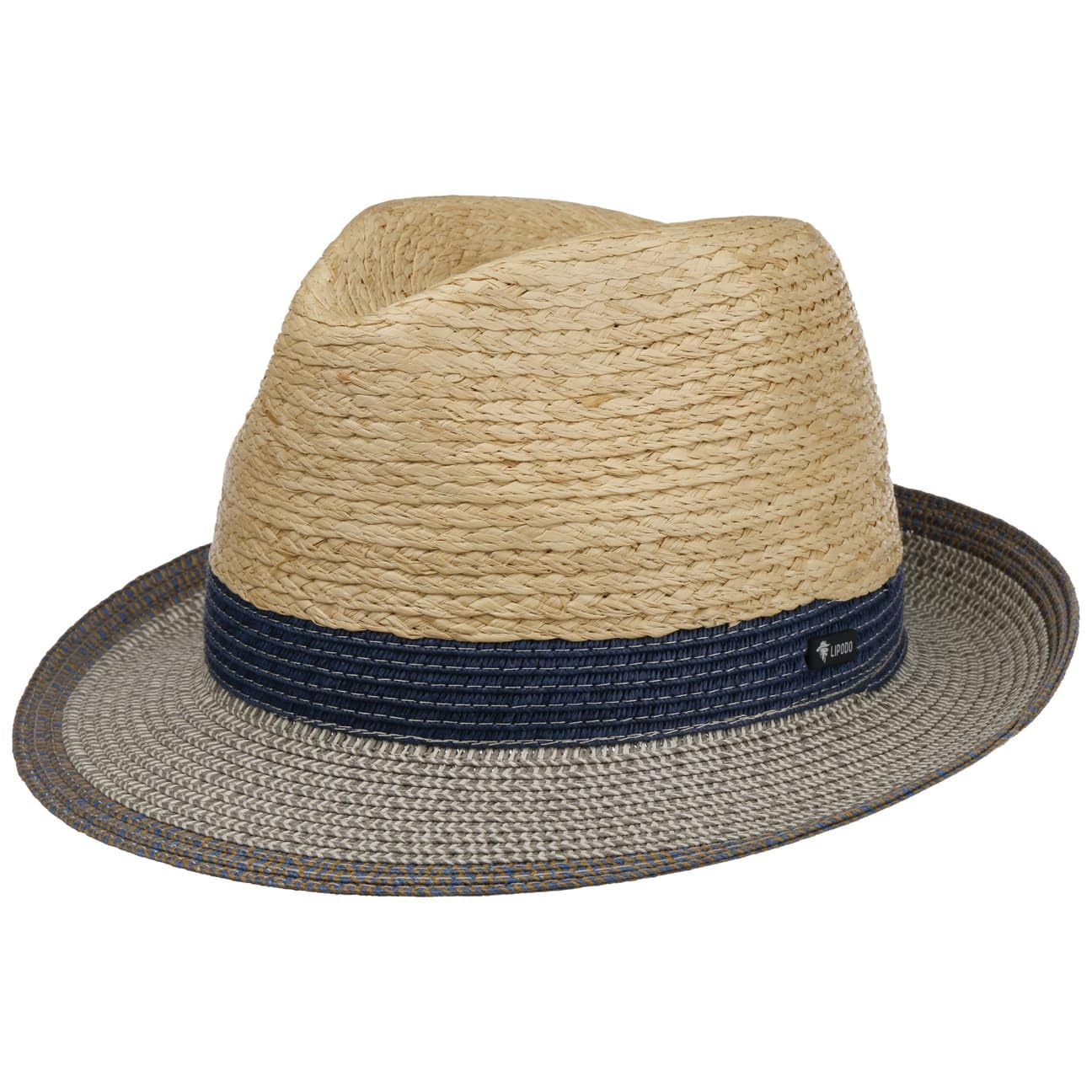 LIPODO Sombrero de Paja Cerasolo Bogart Hombre - Made in Italy Sol Primavera/Verano