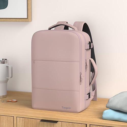 Miniatura 2 de Taygeer TSA - Mochila de viaje para mujer, mochila de mano con puerto de carga USB y bolsa para zapatos, mochila para laptop de 15.6 pulgadas,