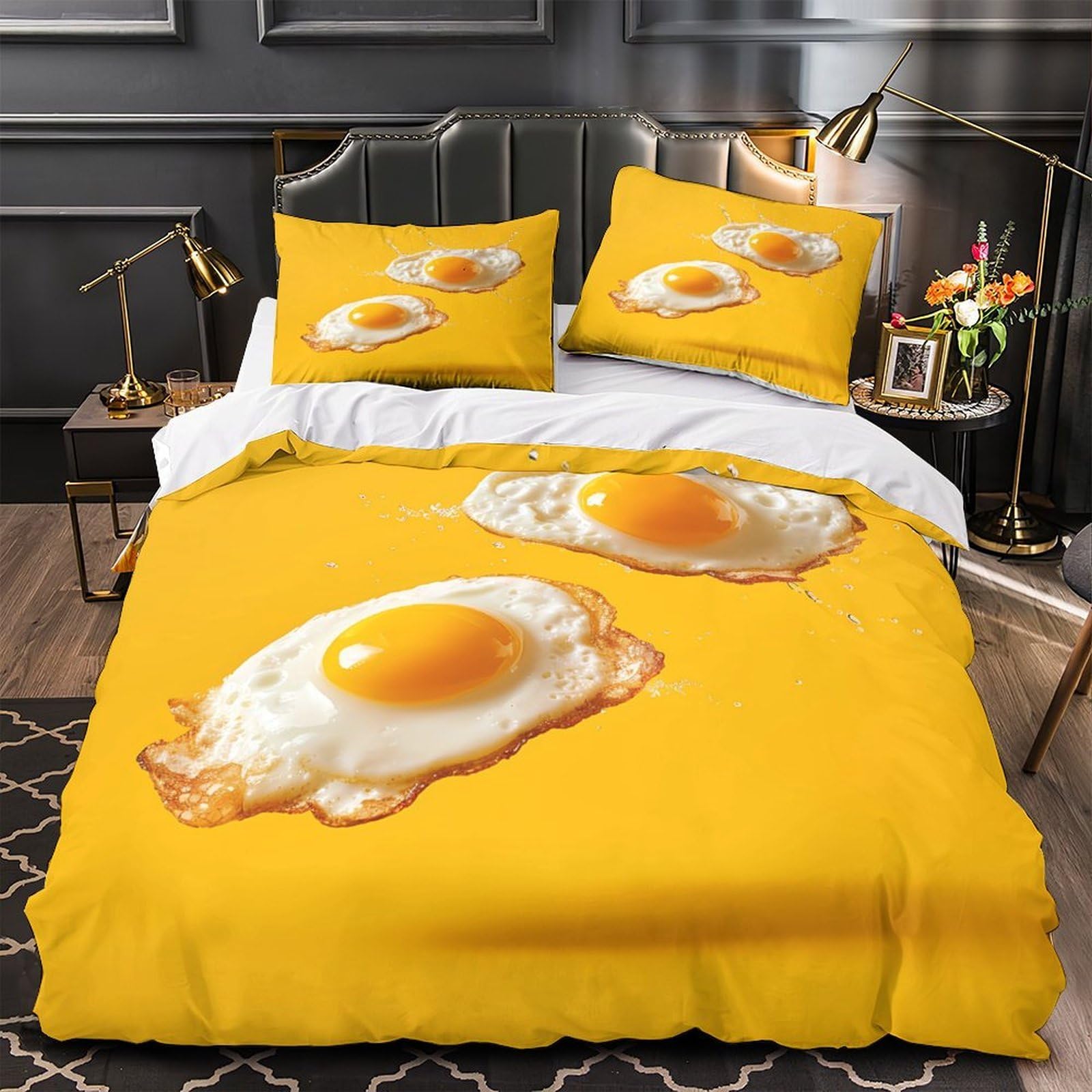 Housse de couette Bouledogue français 3D 220x240 pour lit king size enfants et adultes