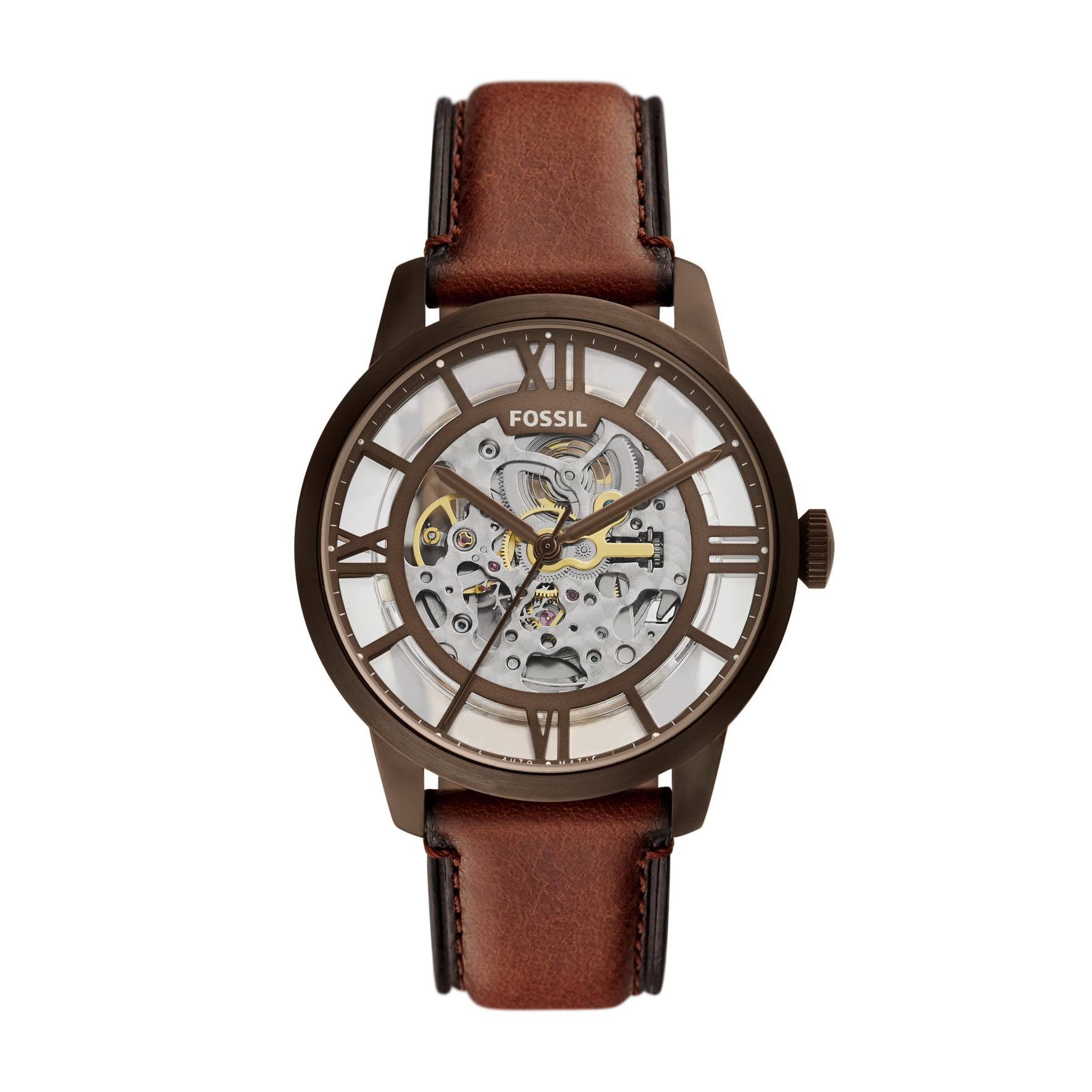 Fossil Townsman Men's Automatic Watch with Mechanical Movement and Skeleton Dial