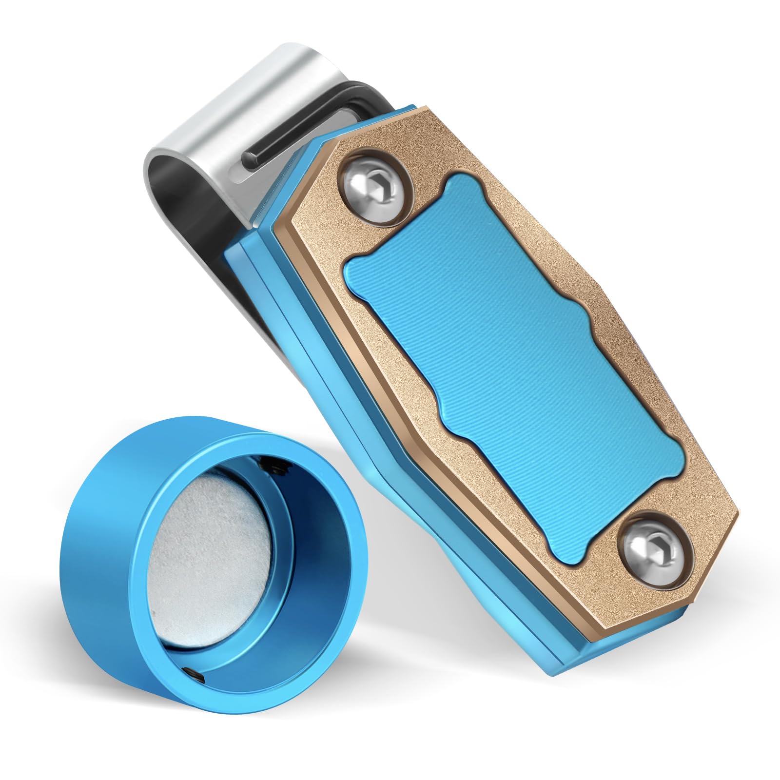 CYIYAART Magnetic Pool Chalk Holder,Portable Pool Cue Chalk Holder with Fixed Clip,Aluminum Alloy Billiard Chalk Holder,Chalk Holder Pool Billiards