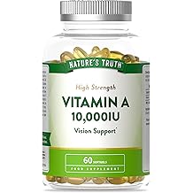 Vitamin A Capsules 10,000IU | High Strength Supplement | Retinyl Palmitate | 60 Softgels | Nature's Truth