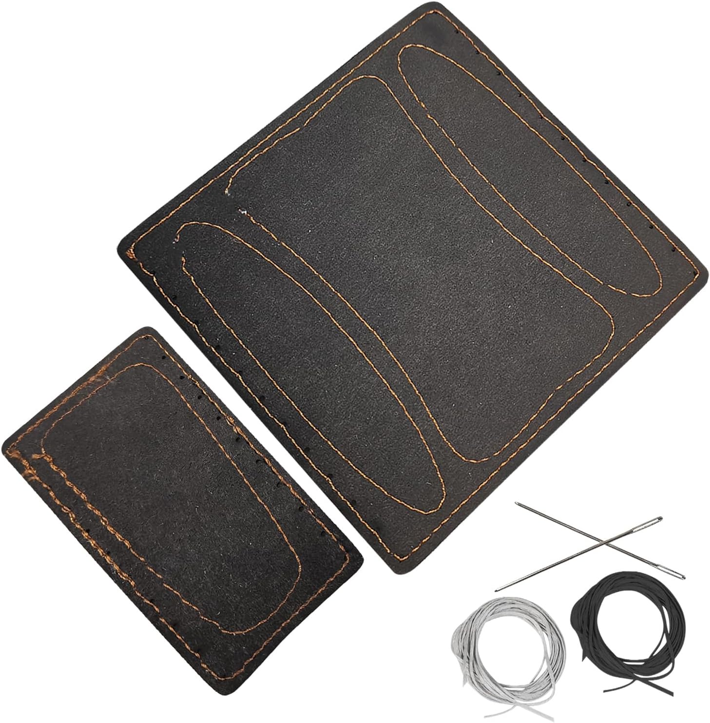 Motorcycle Hand Stitched Grip Covers Set Microfiber Leather Brake Clutch Protectors, Universal Anti-Slip Handlebar Covers 2PCS Brown (Just for One Side)