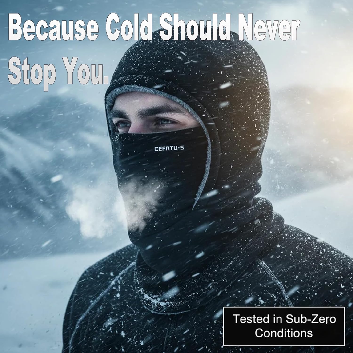ThermaFleece Balaclava - Windproof 3-in-1 Winter Hat, Mask & Neck Warmer for Extreme Cold Weather, Fleece Ski Mask & Hoodie