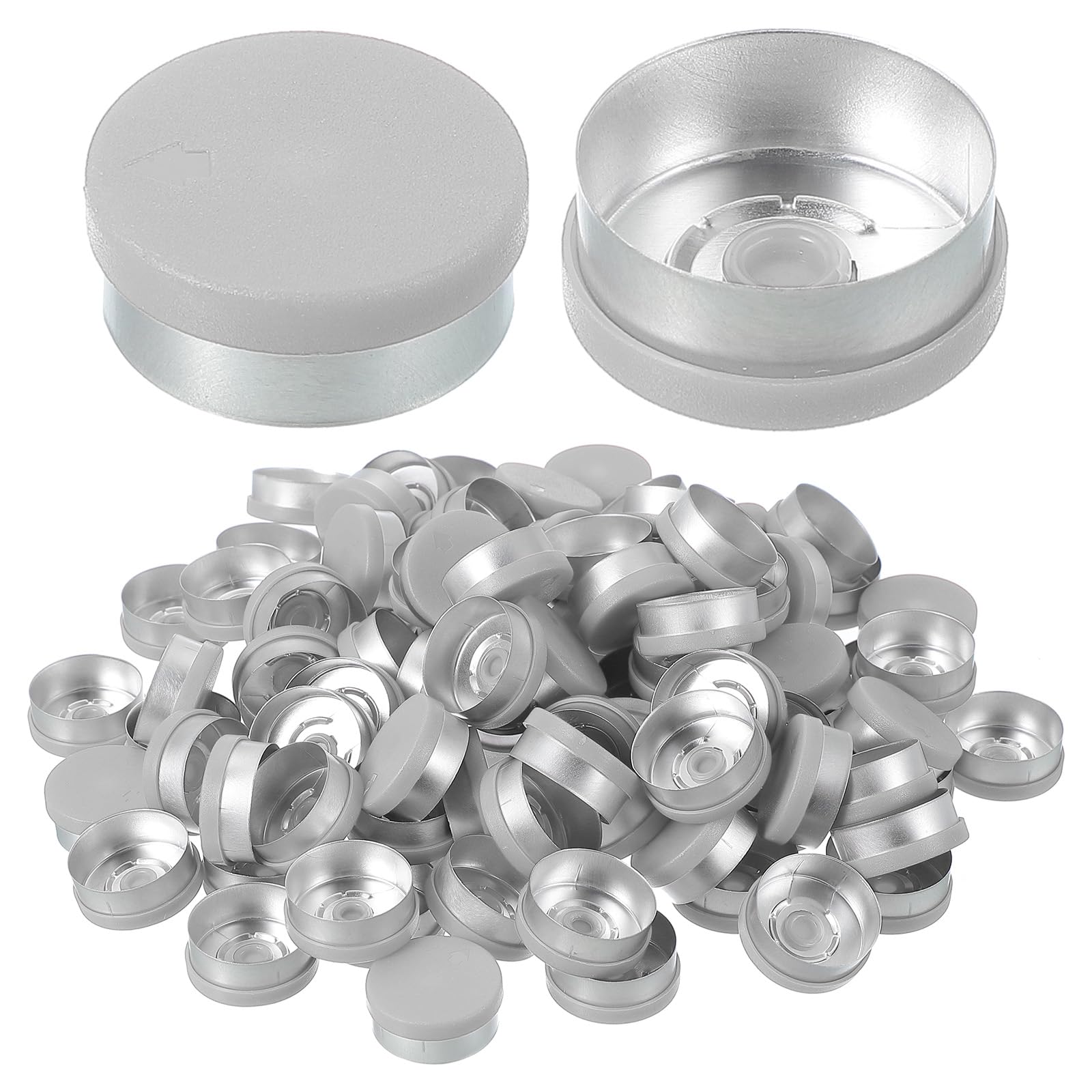 PATIKIL 20mm Caps, 100 Pack Top Caps Vial Seals Plastic-Aluminum Caps Cover for Glass Vials Bottles, Red — Amazon image 8