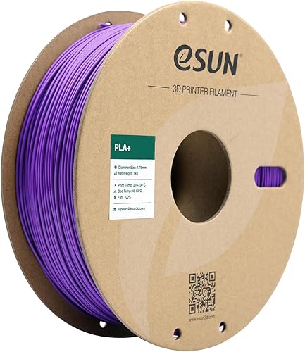 eSUN - Filamento PLA+ de 116 pulgadas, filamento para impresora 3D PLA Plus, precisión dimensional +- 0.03 mm, carrete de 2.2 libras, color púrpura