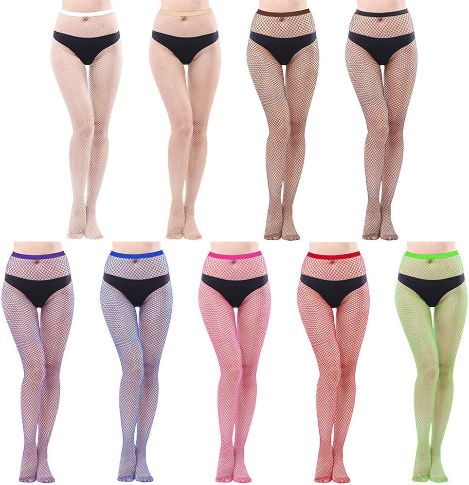 HOVEOX 9 Pairs Fishnet Stockings - Patterned Lace Tights Thigh High Pantyhose - Image 3