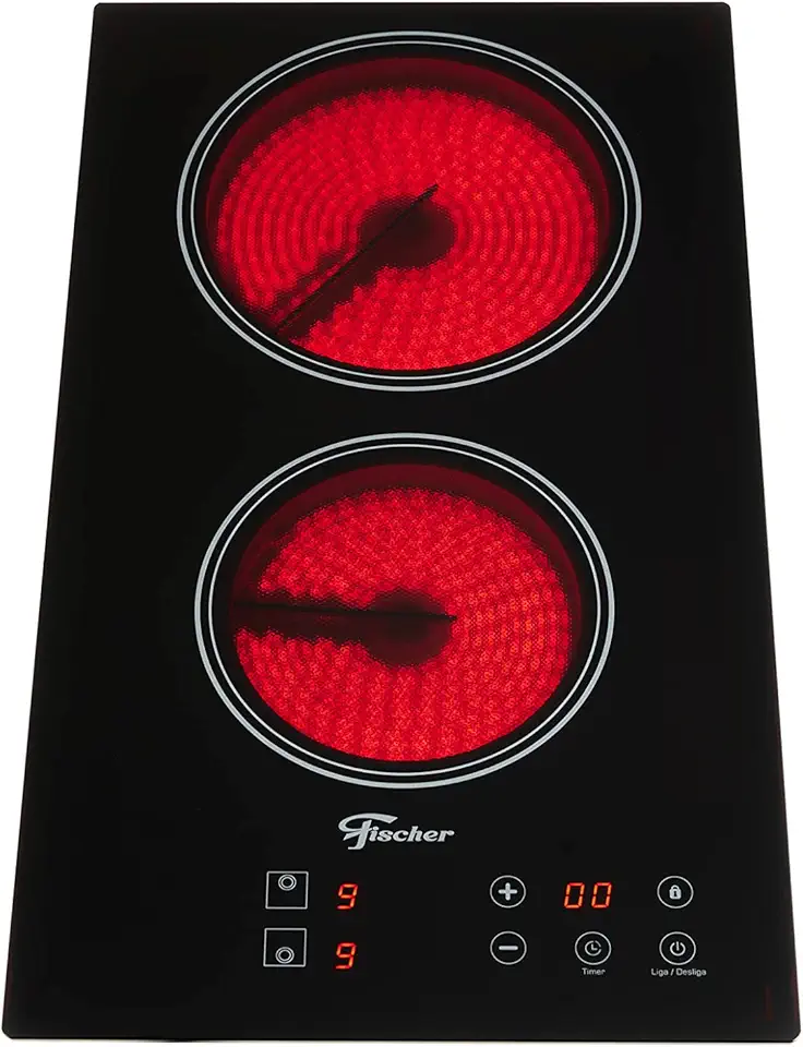 FISCHER COOKTOP ELÉTRICO TOUCH 2 BOCAS MESA VITROCERÂMICA PRETO 220V - 30004-73474