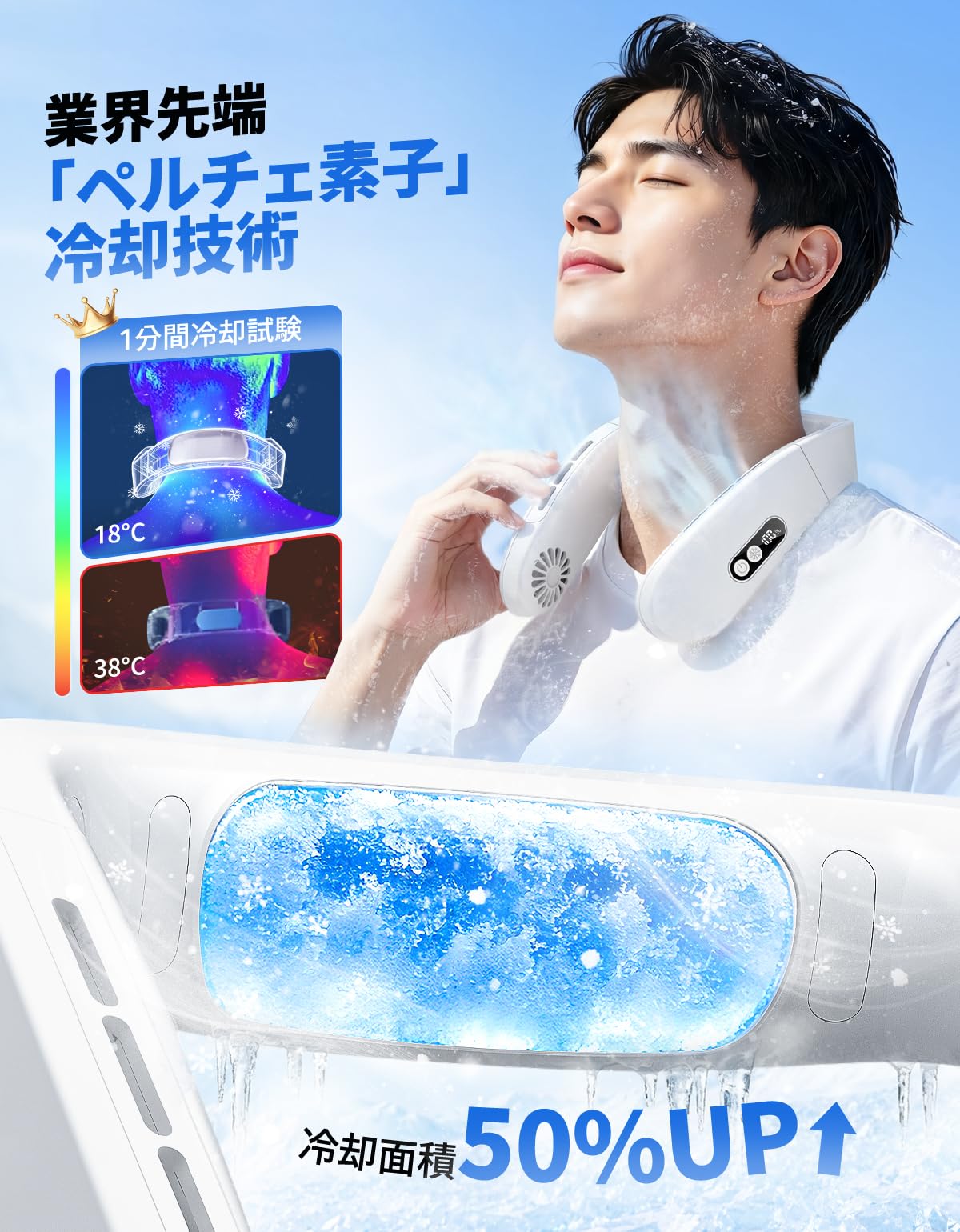 Amazon.co.jp: ネッククーラー 【2026年冷却進化·首掛け扇風機】ネック