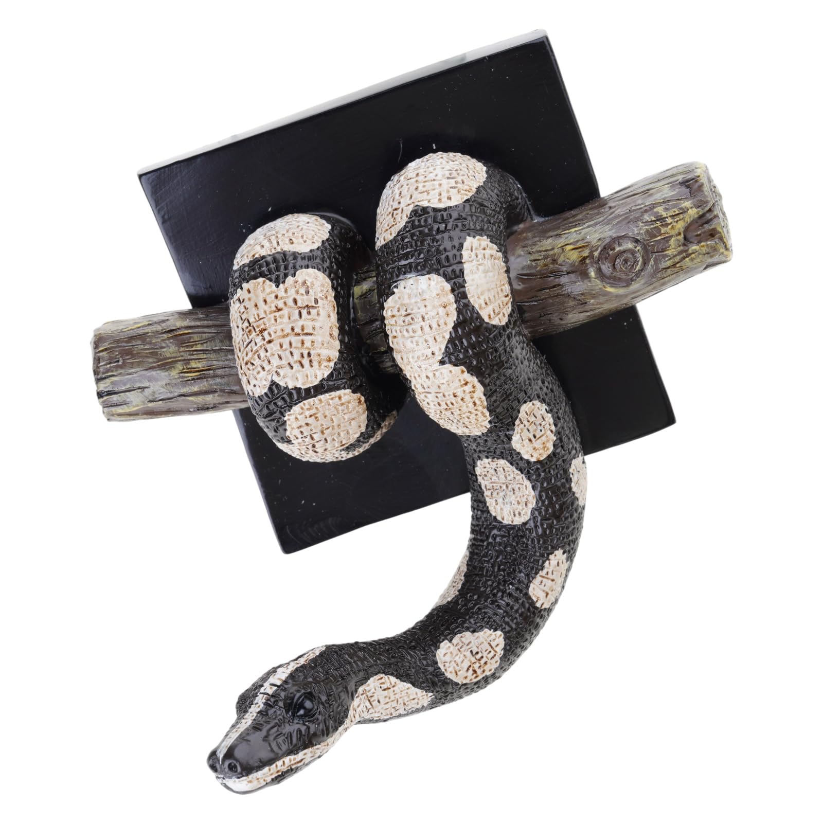 HZBB Golden Snake Wall Hanging Decoration Resin Animal Art Sculpture for Living Room Decoration Housewarming Gift Realistic Snake Wall Art