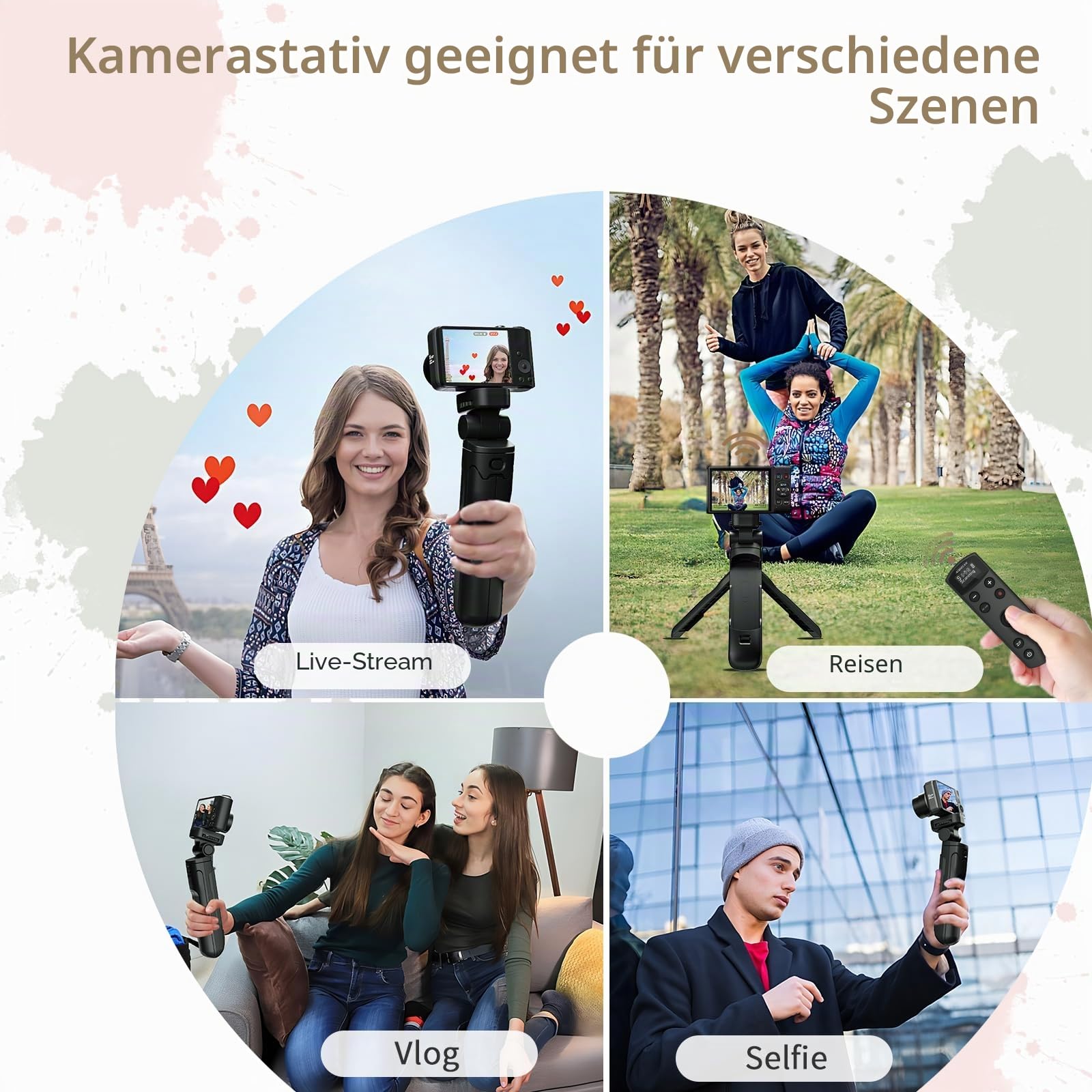 Kamerastativ für Sony mit wiederaufladbarem Auslöser | Für Sony A7C, A7III, ZV-1, ZV-E10, ZV-1F, A6100, A6400, A6700, A7IV, RX100 VII, A9, A9 II, DSC-RX0 II