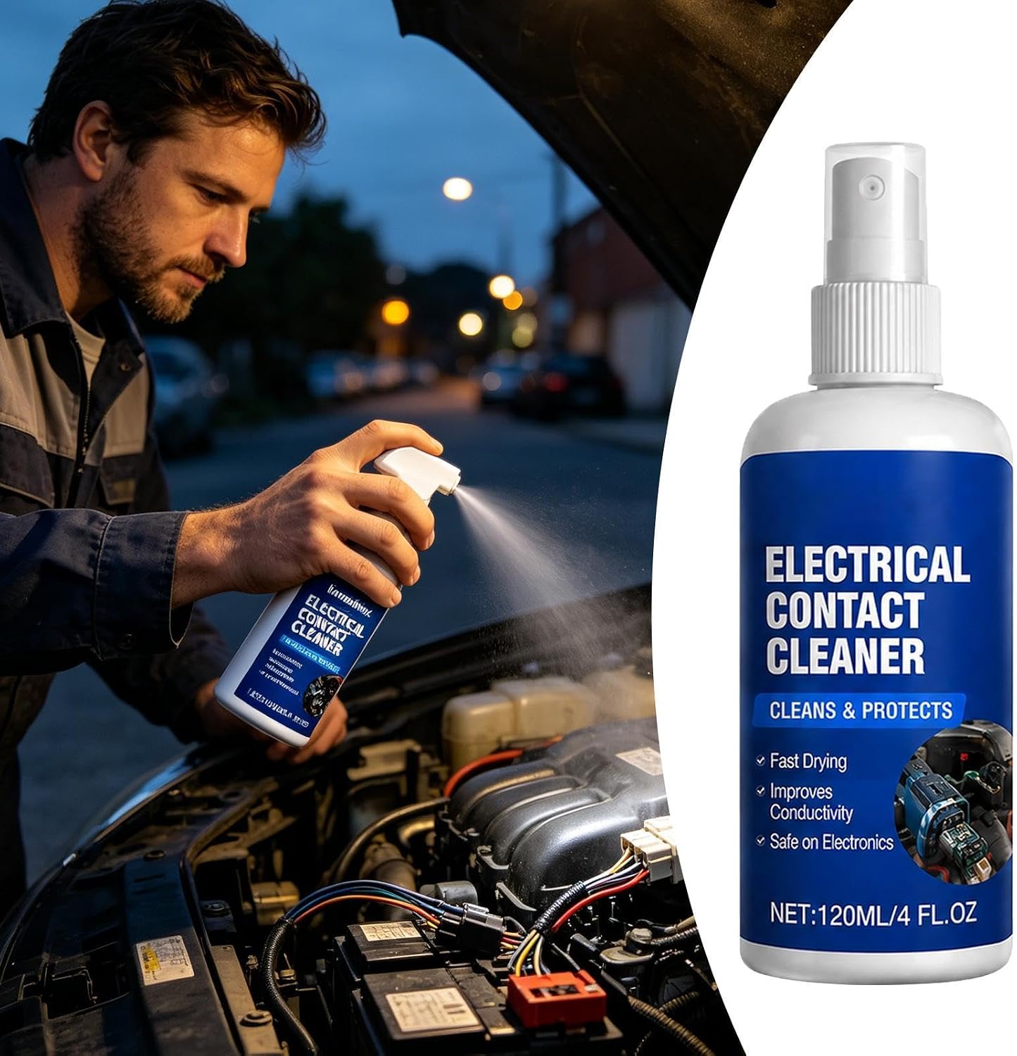 Electrical Cleaner Spray 120ml Wiring Connector Care Solution
