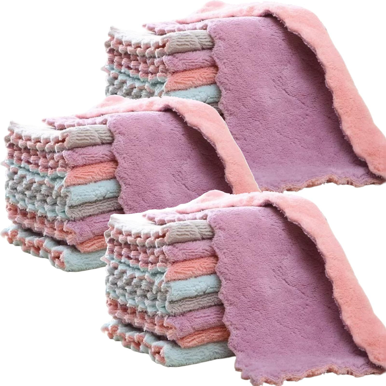 Paños de limpieza de primera calidad en microfibra y terciopelo coral para cocina