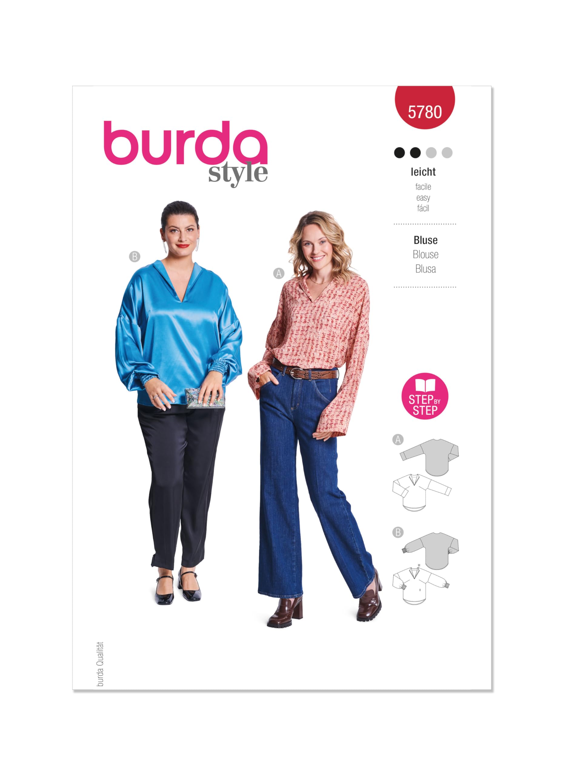 Burda Style Sewing Pattern B5780 Misses' Blouse
