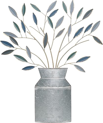 Miniatura 4 de Hosley Juego de 2 arte de pared dimensional de metal, rojo y azul, 2 colores surtidos de 24 pulgadas de alto. Regalo ideal para bodas, ocasiones