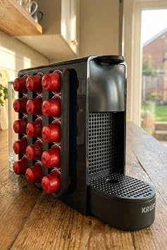Nespresso Uyumlu Kahve Kapsül Standı, Mutfak Düzenleyici, Siyah Mat