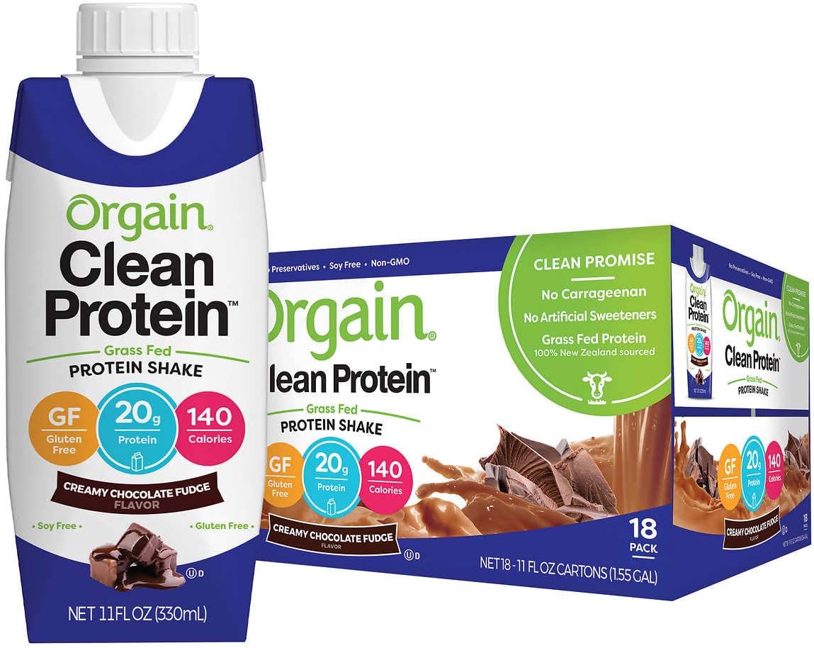 Evaxo Clean Grass Fed Protein Shake 11 fl oz, 18Count New Zealand Grass Fed Protein