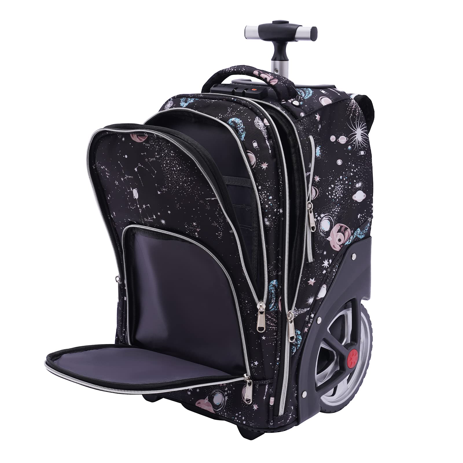 Trolley da viaggio con ruote a 2 ruote, trolley da lavoro, per computer portatile, bagaglio a mano, zaino semplice, 33 x 25 x 49 cm, Tipo 2: grigio, Business
