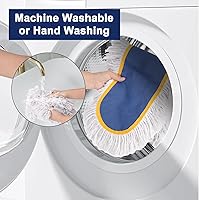 Vista 5 de KeFanta 36" Commercial Dust Mops for Floor Cleaning,Industrial Dry Wet Mop with Heavy Duty Long Handle,2 Large Cotton Washable Mop Pads,for