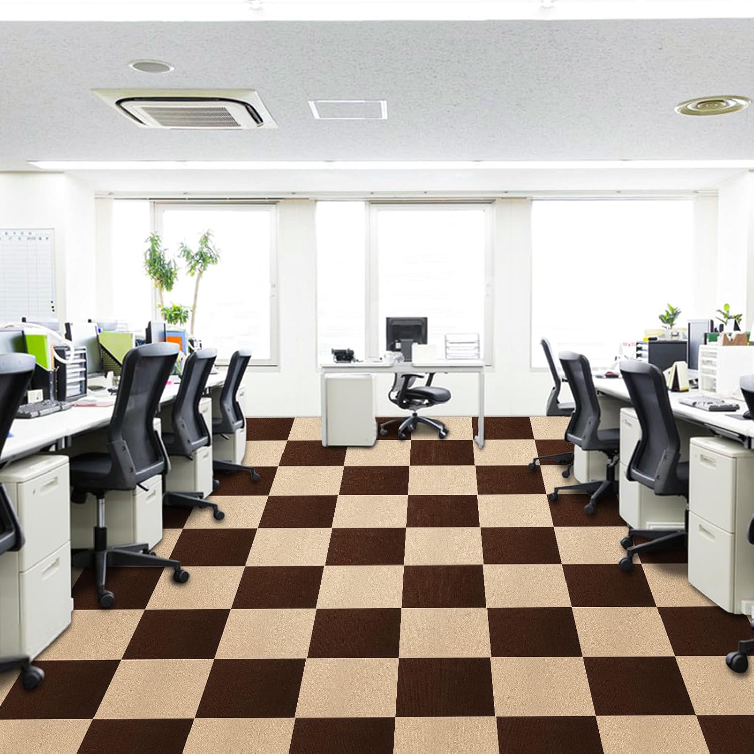 Carpet Tile 12” X 12” Self Adhesive Carpet Floor Tiles Anti-Slip Reusable Carpet Squares Peel and Stick Carpet Floor Tile Easy Install DIY for Bedroom Living Room(20 Pcs)