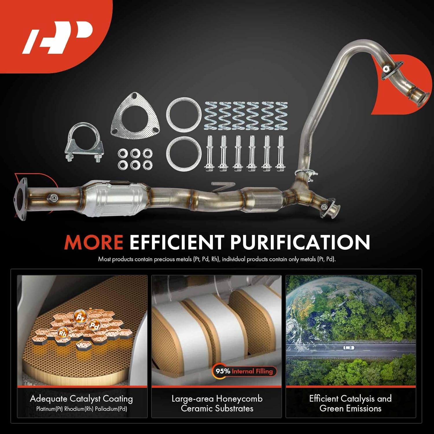 A-Premium Catalytic Converter Kit Direct-Fit Compatible with Chevrolet Astro & GMC Safari, 2000-2005, 4.3L, EPA Compliant