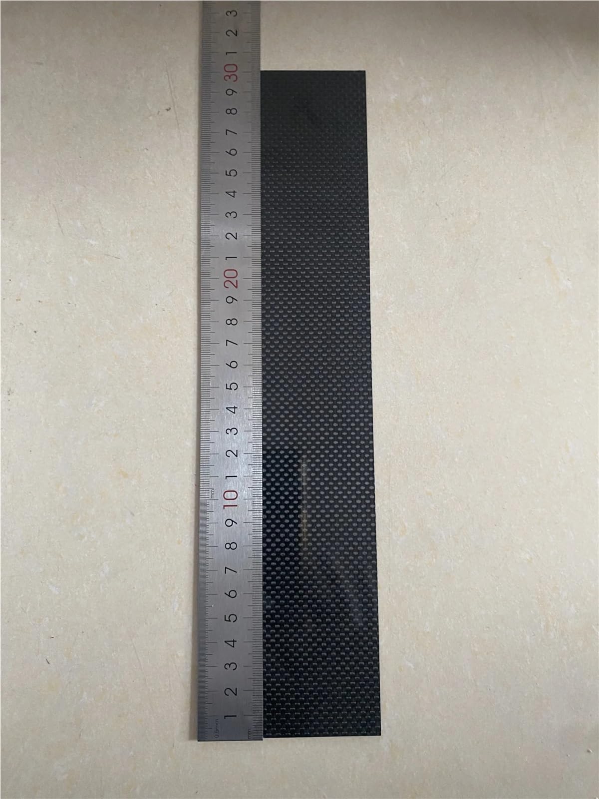 Arkusze z włókna węglowego, Arkusz z włókna węglowego 3K 300x50mm czarny 0,5-5,0mm do modelarstwa i projektów DIY(2.0mm Twill Matte)