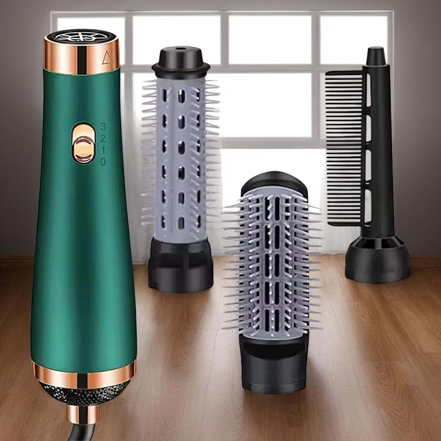 Air Styler,Professional Curler Straightener | Air Wrap Curler Hair Straightener,for Women Girls Long Short Curly Straight Home Daily Travel Salon