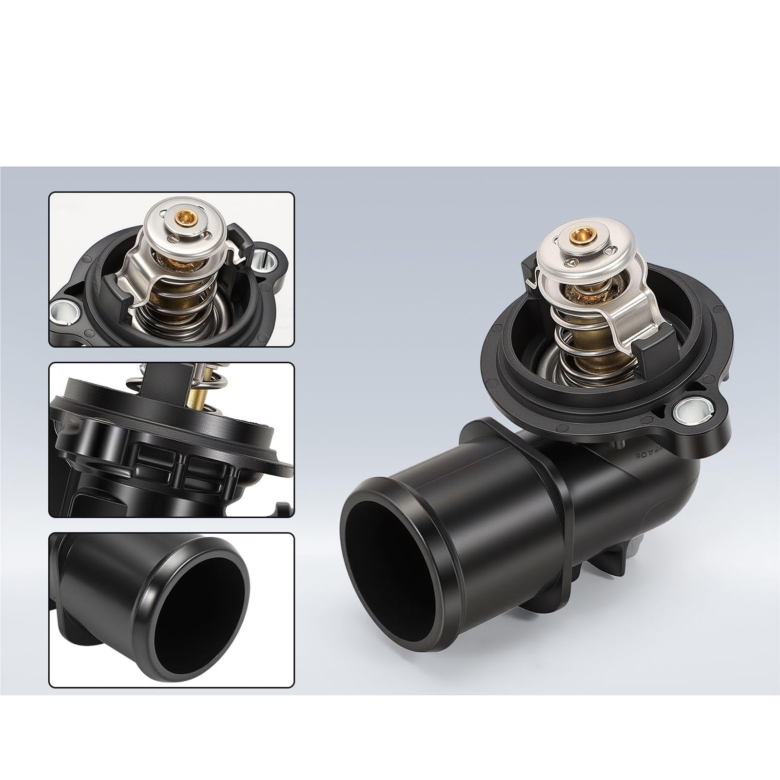 Termostato auto con alloggiamento Compatibile con Jeep 300C | Shell Compatibile con Jeep Grand Cherokee WK2 3.0D 2011-2024, Chrysler 300, 300C 2011-2023, Lancia Thema