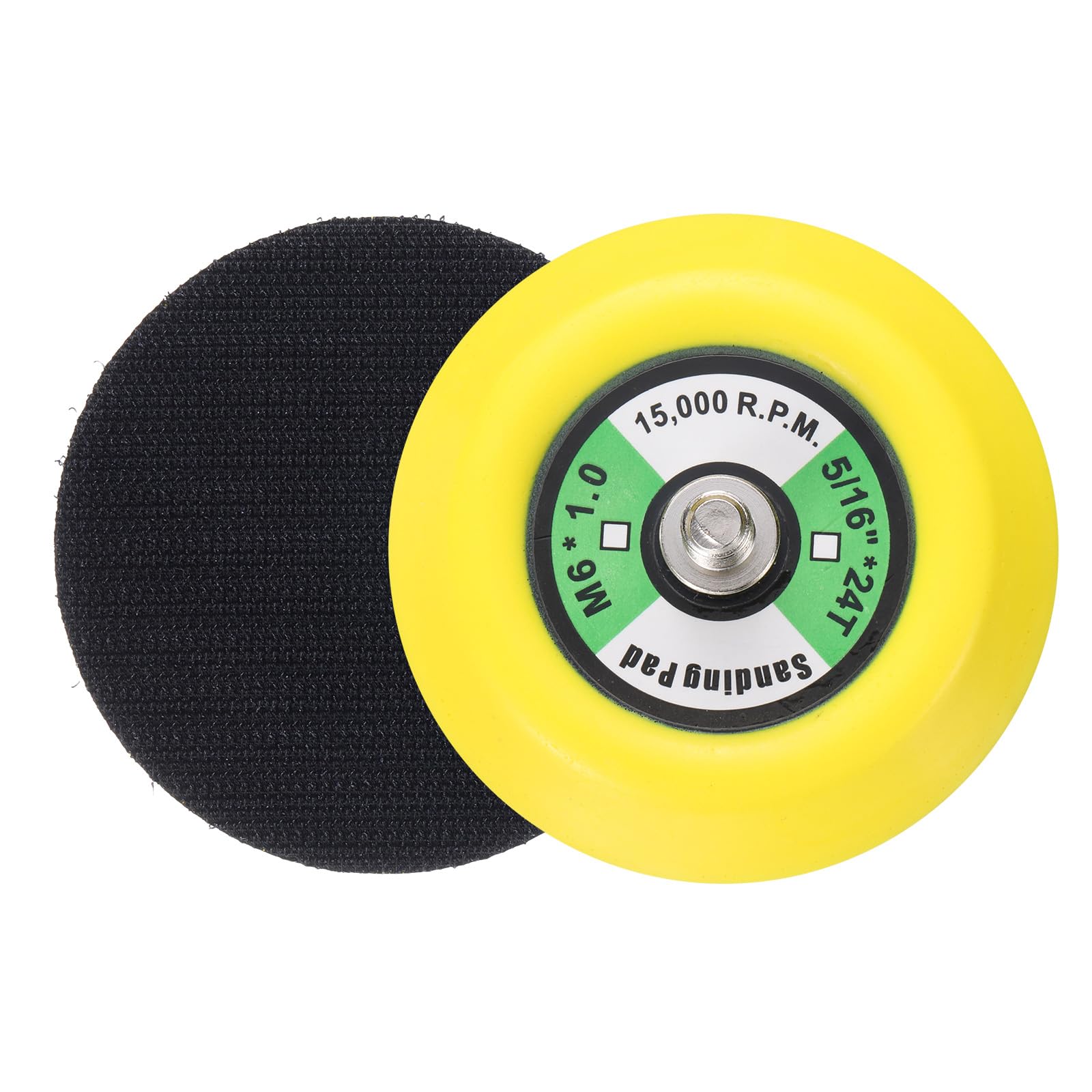 Sourcingmap 3 Inch Hook and Loop Backing Sanding Pads with 5/16"-24 Thread for Diamond Sanding Finishing Polishing Buffing Pads