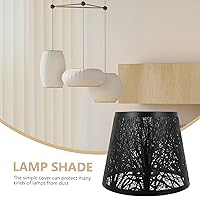 Vista 9 de Pantalla de sombra de árbol, 2 piezas, cubierta creativa de lámpara de hierro para mesa de piso E27, lámpara de araña decorativa hueca tallada